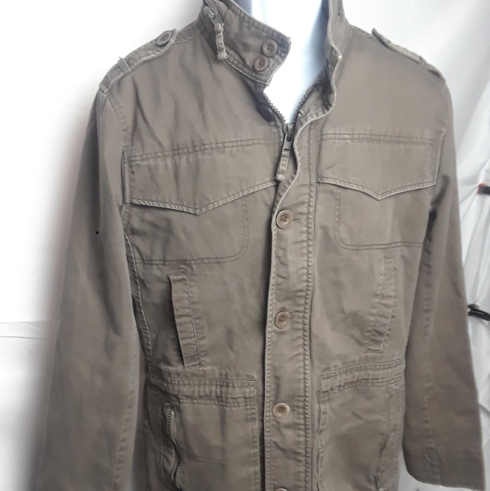 21 Men Los Angeles Military Green M Jacket 6 pocket  C10